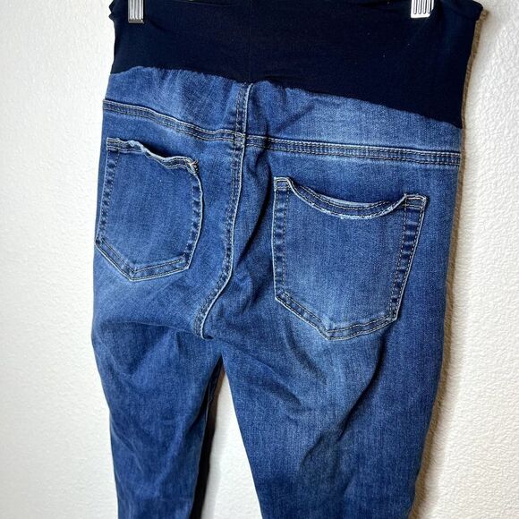 Blue Savvy Distressed Maternity Jegging Jeans Size Small - Picture 4 of 7